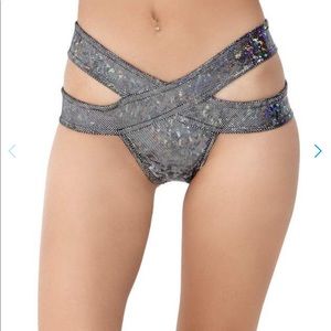 Hologram Aries Goddess Scrunch Back Booty Shorts